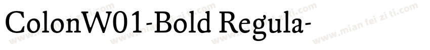 ColonW01-Bold Regula字体转换